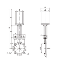 Venta al por mayor: Válvulas de Compuerta Neumáticas de Alta Temperatura Carp Journey JL600-Z2 DN50-DN800 para Lodos, Pulpa, Escoria, Suspensión y Ceniza Volante