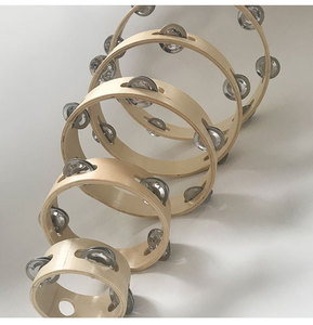 Wholesale Small Wood Headless Wood 6 inch Tambourine Circle <b>Hand</b> <b>Drum</b> Single Row Musical Instrument Accessories - Product Image 6