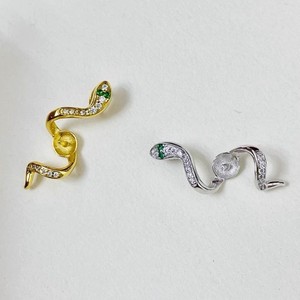 Colgante de Plata S925 con Perlas de 8-10mm, Base de Platino y Oro, Estilo Serpiente, para Collar, Accesorios de Perlas DIY 31251 - Product Image 2