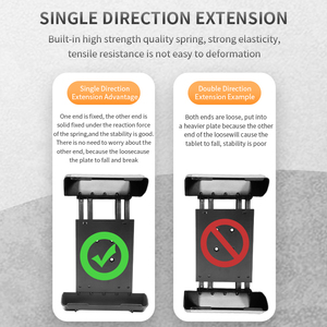Support de tablette à triple ventouse avec base à ressort pour tablettes de 7 à 10 pouces avec étui de protection - Product Image 4