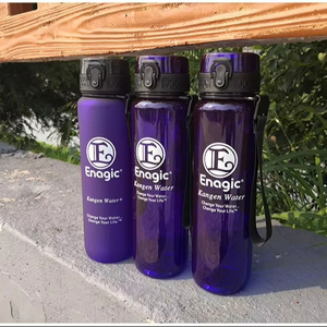 Bouteille d'eau <span class=keywords><strong>sport</strong></span> en plastique violet-bleu 500 ml / 1 L pour activités de plein air, type <span class=keywords><strong>Kangen</strong></span> - Product Image 2
