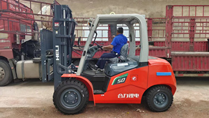 Chariot élévateur à palettes électrique d'occasion HELI 5 tonnes, transmission 4x4, capacité de 5 tonnes, marque chinoise réputée, bonnes performances, prix bas - Product Image 2