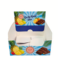 Boîte de présentation personnalisée à gravité en carton blanc de qualité alimentaire, en papier kraft, pour bonbons, tube de comptoir, emballage de présentation