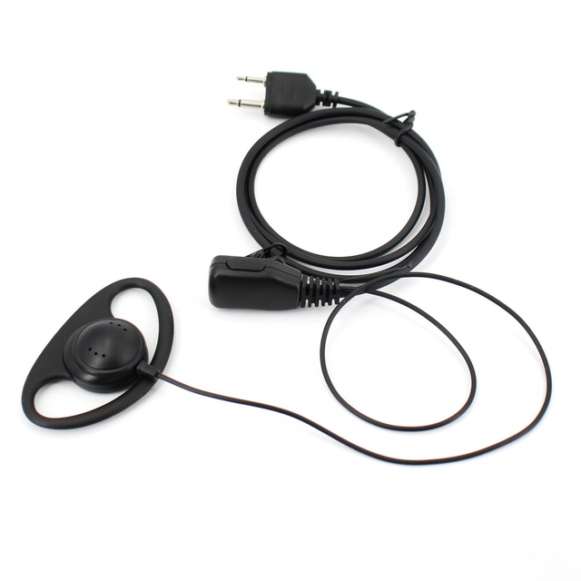D-shaped Ear Hook Earpiece with Microphone Fit for ICOM IC-F3011 IC-F4011 IC-F3001 IC-F4001 IC-F1000 IC-F2000 IC-F3210D Radio