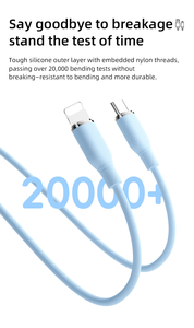 Cable de Carga Rápida TPE con USB Tipo-C para Adaptador, Carga Rápida de 3A, Conductor de Cobre Puro para Teléfonos Móviles y Dispositivos IOS - Product Image 6