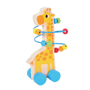 Éducation précoce <span class=keywords><strong>girafe</strong></span> perles <span class=keywords><strong>forme</strong></span> de marche blocs géométriques tri empileur rotatif Cognition Puzzle jouets ensemble - Product Image 3