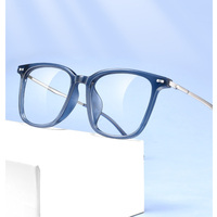 2024 marco óptico Vintage Marco de anteojos cuadrados grandes Marco de gafas de titanio TR90 Unisex de diseñador de moda