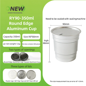 Vaso de Aluminio para Cerveza o Refresco, Reciclable, para Campamento, Fiestas, <span class=keywords><strong>9O</strong></span> Caliber, 12 oz, para Bebidas Frías - Product Image 3