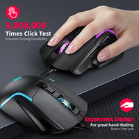 Ratón para Juegos con Cable, 7D, Programable, 7200DPI, Retroiluminación RGB, Ergonómico para Mano Derecha, para Computadora de Escritorio y Portátil