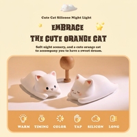 Veilleuse LED mignonne en silicone personnalisée pour chambre d'enfant Décoration de veilleuse tactile 7 couleurs pour enfants et bébés