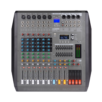 Mezclador de Audio Profesional de 6 Canales, Mezclador Activo de 2X500W, Efectos Duales 99DSP, Controlador de DJ/Consola de Audio para Espectáculos en Pequeños Escenarios