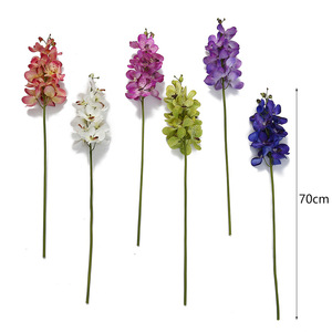 Tige d'<span class=keywords><strong>orchidée</strong></span> <span class=keywords><strong>Vanda</strong></span> artificielle de 70 cm, fleur d'<span class=keywords><strong>orchidée</strong></span> en soie réaliste, fausse <span class=keywords><strong>orchidée</strong></span> thaïlandaise pour la décoration de la maison, des mariages et des fêtes - Product Image 5