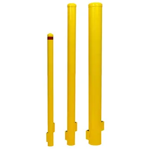 collapsible parking bollard Round Flexible Metal Barrier Outdoor Street Removable Post