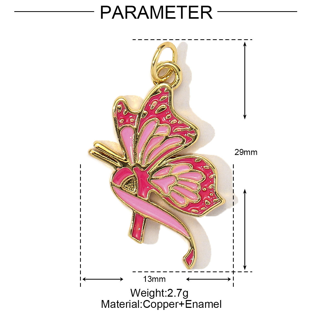 enamel crosscharm diy necklace