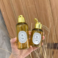 Flacon distributeur de 50 ml et 120 ml avec bouchon Dingdang pour huile de bain, lessive, shampoing, lotion, Pure Dew pour eau, bouchon à vis en PET