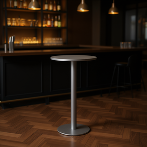 Tavolo da Bar Homeera con Base Rotonda in Metallo, Arredamento Commerciale Moderno e Minimalista - Product Image 2