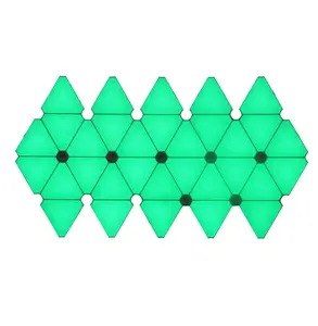 BanqcnトライアングルスマートRGBLED装飾照明スプライシング9個トライアングルパネルライトリビングルーム