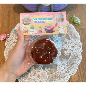 Jouets anti-stress TPR en forme de donut chat rose mignon, jouets Kawaii Taba Squishy à remontée lente, jouets doux pour enfants, vente en gros - Product Image 4