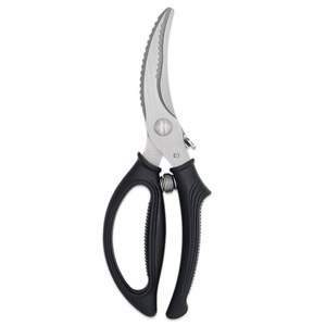 <b>Kitchen</b> <b>Scissors</b> Stainless Steel Elbow Shape Black Handle For Home Use Multi Purpose Food Cutting Shears - Product Image 4