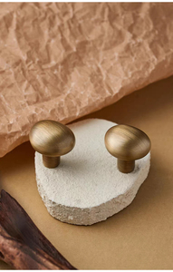 Solid Antique Brass Round Durable <strong>Door</strong> Handles &amp; Drawer <strong>Knobs</strong> for Kitchen Cabinets and <strong>Bedroom</strong> Wardrobes-Antirust Eco-Friendly - Product Image 2