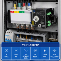 Commutateur de transfert automatique double alimentation YUYE, prix usine, réduction, PC YES1-GA-4P 250A 4 pôles, pour énergie photovoltaïque et nouvelle énergie, CE OEM