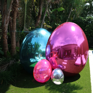 <span class=keywords><strong>Esfera</strong></span> <span class=keywords><strong>gigante</strong></span> flotante de cristal de burbuja reutilizable brillo <span class=keywords><strong>transparente</strong></span> PVC iridiscente Rosa Bola de espejo inflable para decoración de agua - Product Image 4