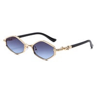 98182 Nouvelles Lunettes de Soleil de Luxe en Métal et Diamant pour Hommes et Femmes, Design Tendance, Protection UV400, Style Classique Universel, Gafas De Sol