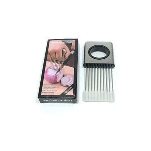 Lot de 2 supports à oignon manuels en acier inoxydable, <span class=keywords><strong>kit</strong></span> d'outils extra-larges, 16 aiguilles longues, hachoir à légumes, coupe-légumes de cuisine - Product Image 6