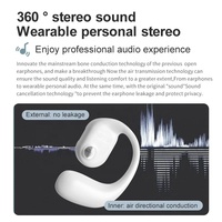 Écouteurs d'affaires à une oreille Blue tooth V5.0 Touch Control Light Weight Sport Ear Hook Wireless Stereo Open Ear OWS Headset
