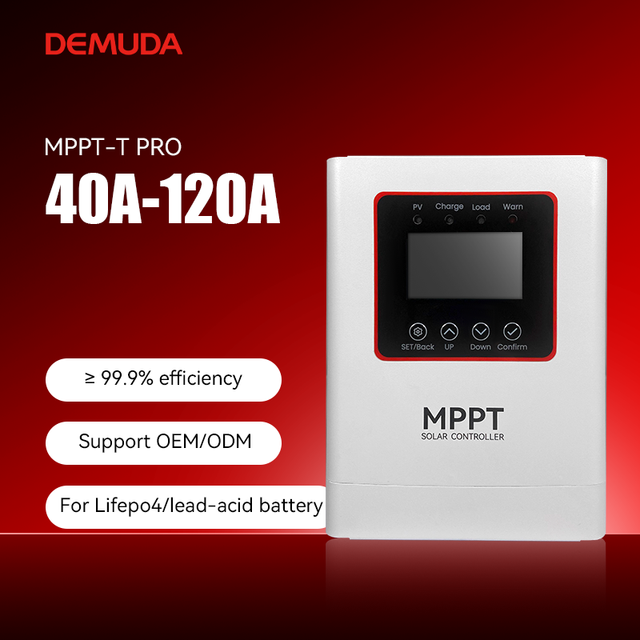 Demuda Mppt Solar Charge Controller 100A 80A 60A Mppt Charge Controller 12v 24v 48v Liquid Crystal Display Charge Controller