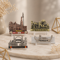 Porte-cartes de visite de haute qualité en alliage de zinc, gaufré, style art déco, collection Vénice Madrid, directement de l'usine OEM/ODM