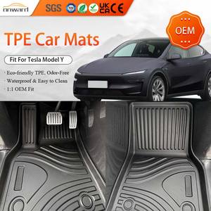 อะไหล่รถยนต์ KCTION ใหม่ล่าสุด พรมปูพื้นรถยนต์ทุกสภาพอากาศ ผลิตตามแบบ OEM ODM ไร้กลิ่น กันลื่น กันน้ำ หรูหรา สำหรับรถยนต์ <span class=keywords><strong>Tesla</strong></span> <span class=keywords><strong>Model</strong></span> Y พรมปูพื้นรถยนต์ 3 มิติ วัสดุ TPE - Product Image 4