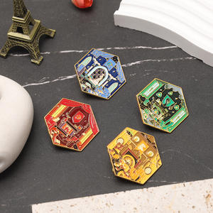 Broche de Aleación con Diseño de Insignia de la <span class=keywords><strong>Academia</strong></span> de Magia de la Película y la Televisión, Estilo Europeo Vintage, para Decoración de Habitaciones y Cocinas - Product Image 4