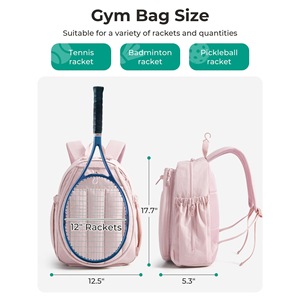 Sac à dos de tennis et de pickleball unisexe personnalisé, nouveau, pour l'extérieur, sac à raquettes rembourré portable pour femmes, avec compartiment pour chaussures - Product Image 2