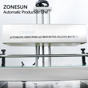 ZONESUN Desktop Automatische Flaschen joghurt milch Flüssigkeits füll kappe mit Produktions linie für Aluminium folien versiegelung maschinen