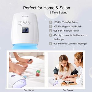 Lampe à ongles LED sans fil rechargeable en plastique avec batterie intégrée pour usage domestique – Vente en gros - Product Image 5