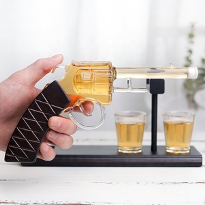 Decantador de Licor en Forma de Pistola <span class=keywords><strong>AK</strong></span> de Vidrio para Regalo al por Mayor, Juego de Botellas de Tequila y <span class=keywords><strong>Vodka</strong></span> - Product Image 1