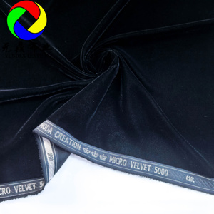 Migliore qualità 100 poliestere Casa Moda creazione 3 corona modalità 44 ''coreano Micro velluto 5000 tessuto tinta tinta per indumento e vestito - Product Image 2