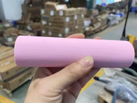 Ensemble d'haltères à tête plate, revêtement en caoutchouc, pour salle de sport commerciale, maison, yoga, pilates, haltères colorés en silicone moulé par injection, logo personnalisé, rose