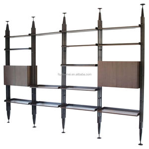 Kệ sách kệ sách hiện đại tối giản sang trọng mô-đun tùy chỉnh kim loại nhôm hồ sơ với ánh sáng LED cho phòng khách phòng ngủ - Product Image 4