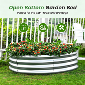Jardinera Elevada Galvanizada de 4*2*1FT <span class=keywords><strong>para</strong></span> el Hogar - <span class=keywords><strong>La</strong></span> <span class=keywords><strong>Mejor</strong></span> Caja de Cultivo de Última Moda <span class=keywords><strong>para</strong></span> Vegetales y Hierbas en el Jardín Doméstico - Product Image 2