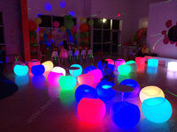Tabouret de bar moderne en forme de pomme avec LED, en plastique étanche et rechargeable, pour la maison, le bureau, le salon, l'hôtel et le club