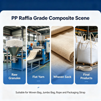 Granulés de polypropylène vierge PP de qualité raphia pour sacs tissés, sacs jumbo, cordes Petrochina Sinopec, vente en gros FOB Tianjin