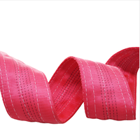 Sangle de levage plate en polyester 1T 3M pour charges lourdes, avec accessoires en acier inoxydable haute résistance et légers