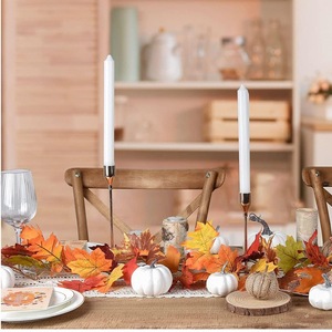 Guirlande de feuilles d'érable d'automne Xingfei, 6 pieds, feuilles artificielles pour Thanksgiving, Halloween, mariage, décoration de la maison, décoration de cheminée - Product Image 4