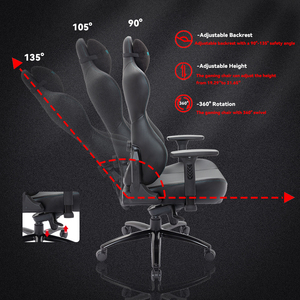 Prima pelle PU 135 gradi reclinabile schienale regolabile in rete Computer ergonomico sedia da gioco - Product Image 4