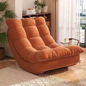 Moon Chair Recliner <strong>Sofa</strong> One Seat <strong>Sofa</strong> Chair with Rocking <strong>Footstool</strong> Sponge Filled Modern <strong>Sofa</strong> <strong>Bed</strong> for Living Room &amp; Balcony - Product Image 3