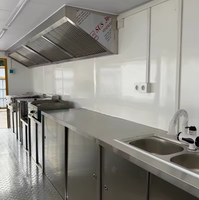 Kit de restaurant préfabriqué mobile, conteneur bar modulaire, conteneur de restaurant portable à plat, avec cuisine