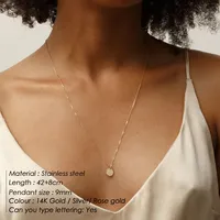 Collier pour femme EMANCO en acier inoxydable PVD, couleur or, à maillons géométriques multicouches, idéal pour le bureau ou les occasions spéciales