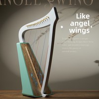 New-Style Paulownia Wood 8-String Professional-Grade Mini Harp Easy to Learn Portable for Beginners; Factory Wholesale